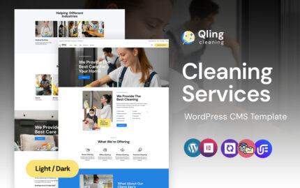 Qling - Temizlik Hizmetleri WordPress Elementor Teması