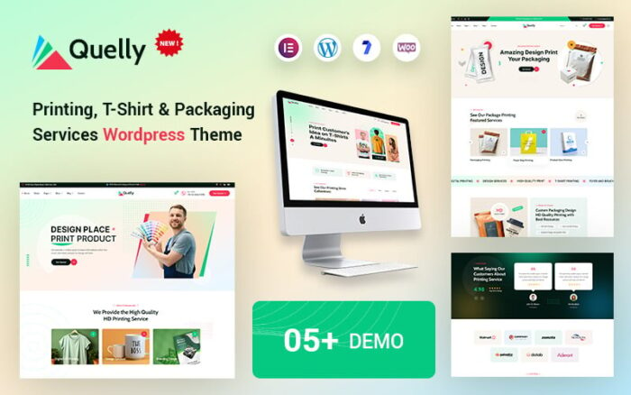 Quelly - Tişört, Baskı ve Paketleme Hizmetleri WooCommerce WordPress Teması