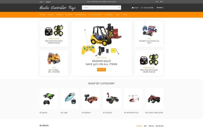 Radio Controller Toys - Simple Electronic Toys Online Shop OpenCart Template