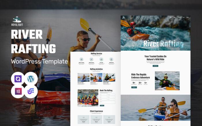 Rafting - Nehir Raftingi ve Açık Hava Macera Sporları WordPress Elementor Teması