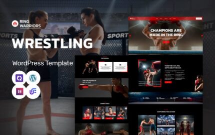 Ring Warriors - Güreş Akademisi, Dövüş Sanatları ve Koçluk WordPress Elementor Teması