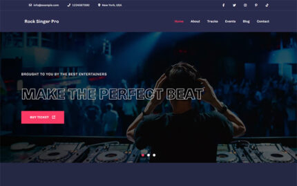 Rock Singer Pro - Benzersiz ve Modern WordPress Teması