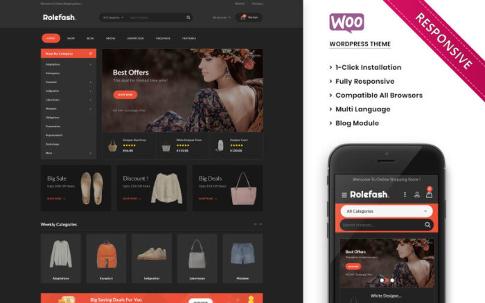 Rolefash - Ultimate Fashion Store WooCommerce Teması