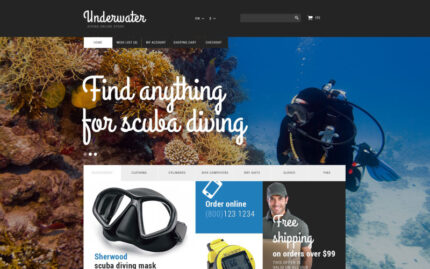 Scuba Diving Equipment PrestaShop Teması