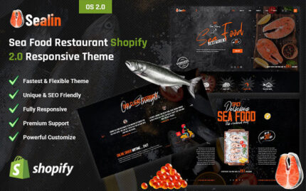 Sealin - Deniz Ürünleri Restoranı Shopify 2.0 Duyarlı Tema