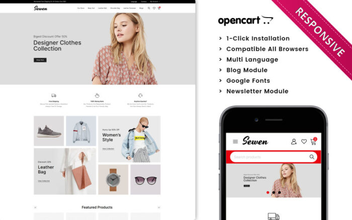 Sewen - Mega Moda Mağazası Opencart Teması