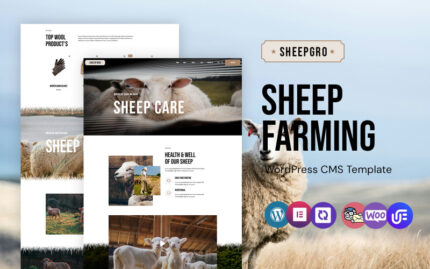 Sheepgro - Koyun Yetiştiriciliği ve Giysileri WordPress Elementor Teması