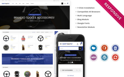 Shiftauto - The Autoparts Store Responsive WooCommerce Teması