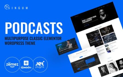 Singum - Podcaster Çok Amaçlı Klasik WordPress Elementor Teması