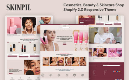 Skinpil - Kozmetik, Güzellik ve Cilt Bakım Mağazası Çok Amaçlı Shopify 2.0 Duyarlı Teması