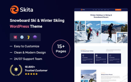 Skita – Snowboard Kayak ve Kış Kayağı WordPress Teması