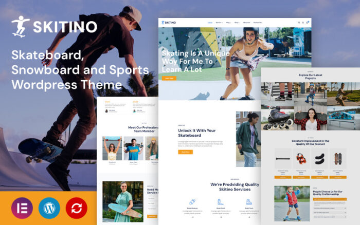 Skitino - Kaykay, Snowboard ve Spor WordPress Teması