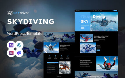 Skydriver - Paraşütle Atlama ve Paraşütle Atlama Deneyimi WordPress Elementor Teması