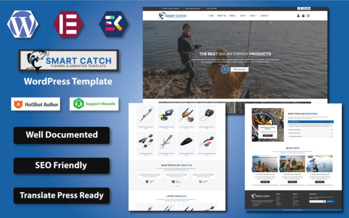 Smart Catch - Balıkçılık Ekipmanları WooCommerce Elementor Şablonu