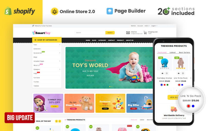 Smart Toys Store Shopify Teması