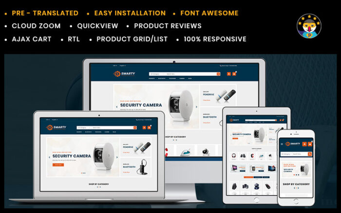 Smarty Electronics Prestashop Teması