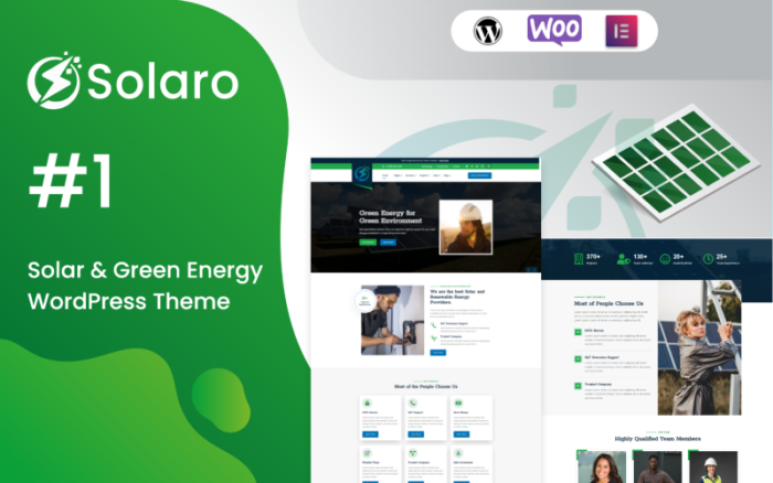 Solaro - Güneş ve Yeşil Enerji WordPress Teması