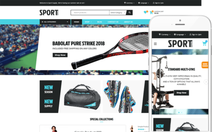 Spor - Spor Mağazası için Tema WooCommerce Teması