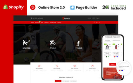 Sportif Spor ve Aksesuar Mağazası Shopify Teması