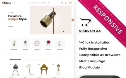 Ahırlar: Mega Mobilya Mağazası - OpenCart Şablonu