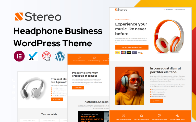 Stereo - Kulaklık İşletme WordPress Teması