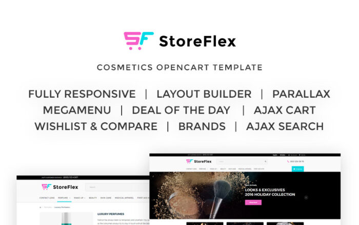 StoreFlex - Kozmetik ve Makyaj OpenCart Şablonu