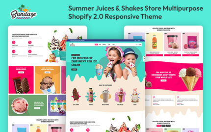 Sundaze - Yaz Meyve Suları ve Shake Mağazası Çok Amaçlı Shopify 2.0 Duyarlı Teması