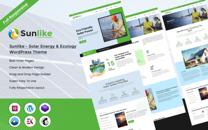 Sunlike - Güneş Enerjisi ve Ekoloji WordPress Teması