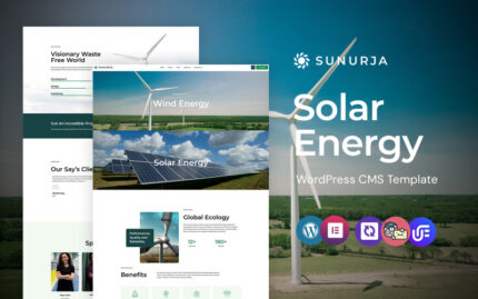 Sunurja - Güneş Panelleri ve Yenilenebilir Enerji WordPress Elementor Teması