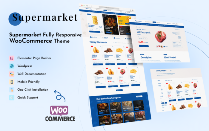 Süpermarket - Çok Amaçlı Wordpress Elementor Şablonu