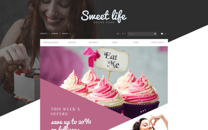 Sweets Shop PrestaShop Teması