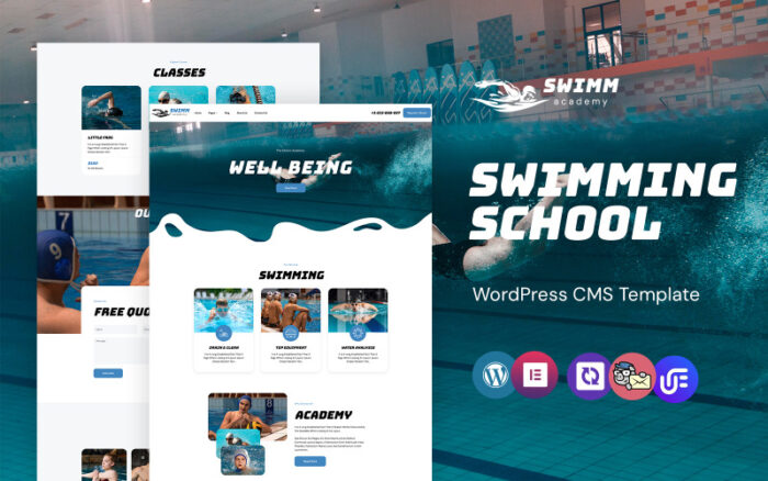 Swimm - Yüzme Akademisi WordPress Elementor Teması