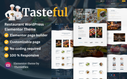 Tasteful- Restoran WordPress Elementor Teması