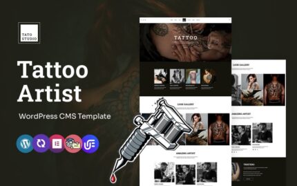 Tato Studio - Dövme Sanatçısı Çok Amaçlı WordPress Elementor Teması