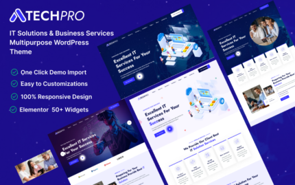 TechPro – BT Çözümleri ve İş Hizmetleri Çok Amaçlı WordPress Teması