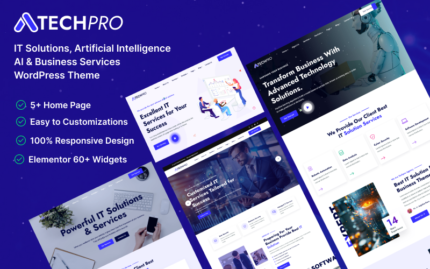 TechPro - BT Çözümleri, Yapay Zeka AI ve İş Hizmetleri WordPress Teması