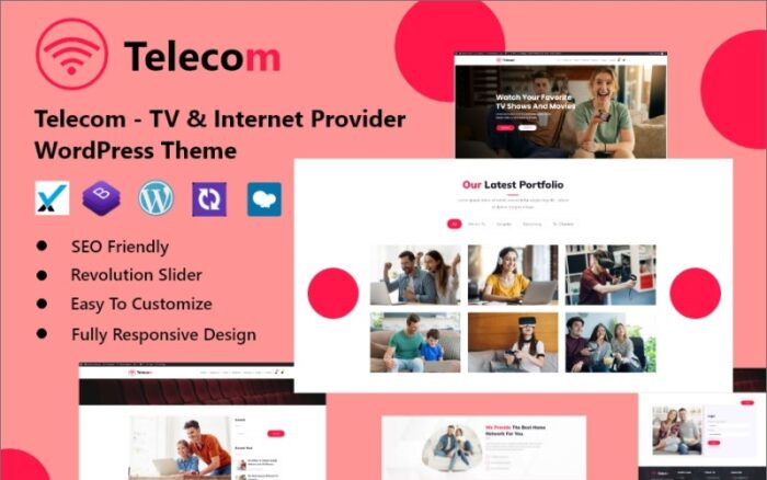 Telekom - TV ve İnternet Sağlayıcı WordPress Teması