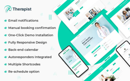 Terapist - Doktor Randevu Rezervasyonu WordPress Teması