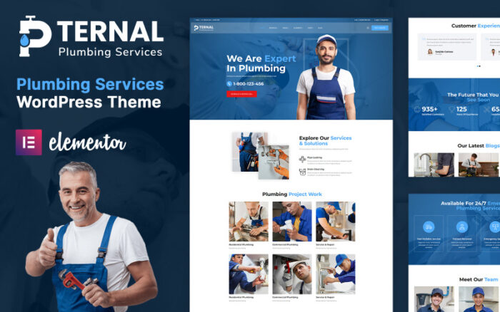 Ternal - Tesisatçı, Tamirci ve Onarım Hizmetleri WordPress Teması