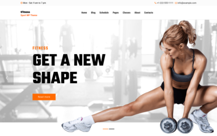 tFitness - Fitness ve Spor WordPress Teması