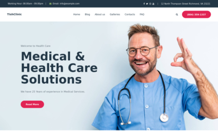 TishClinic - Tıp Kliniği WordPress Teması