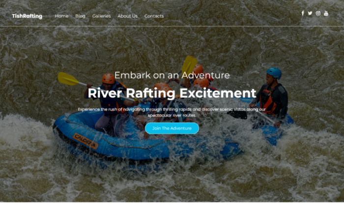 TishRafting - Rafting WordPress Teması