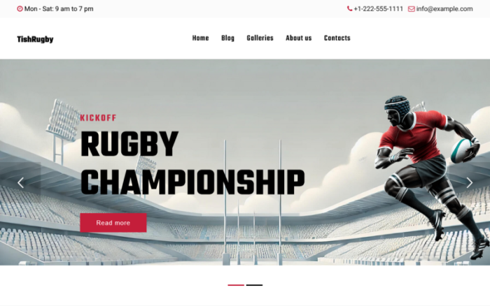 TishRugby - Rugby WordPress Teması