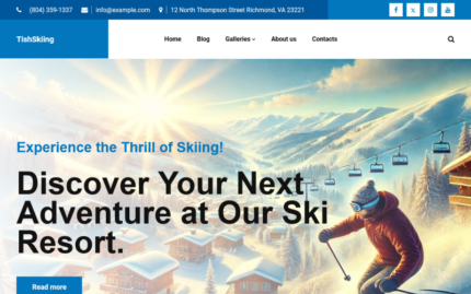 TishSkiing - Kayakçı ve Kayak Merkezi WordPress Teması