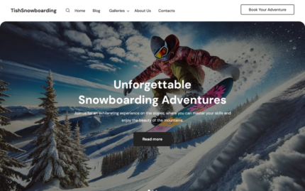 TishSnowboarding - Snowboard WordPress Teması