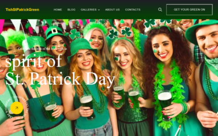 TishStPatrickGreen - St. Patrick Green WordPress Teması