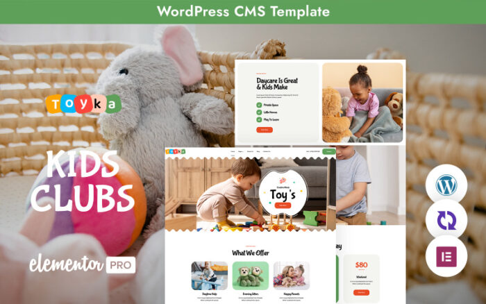 Toyka – Çocuk Bakımı ve Oyuncak Mağazaları için Eğlenceli ve Canlı Bir WordPress Teması