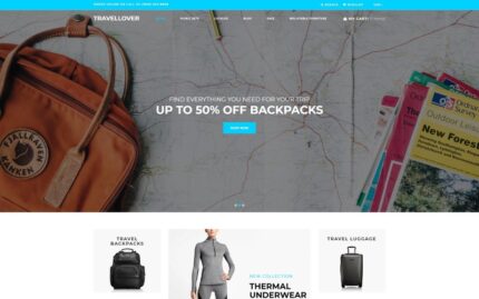 TravelLover - Travel Equipment Store Shopify Teması