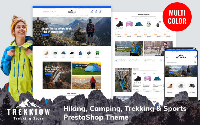 Trekkiow - Yürüyüş, Kamp, Trekking ve Spor PrestaShop Teması