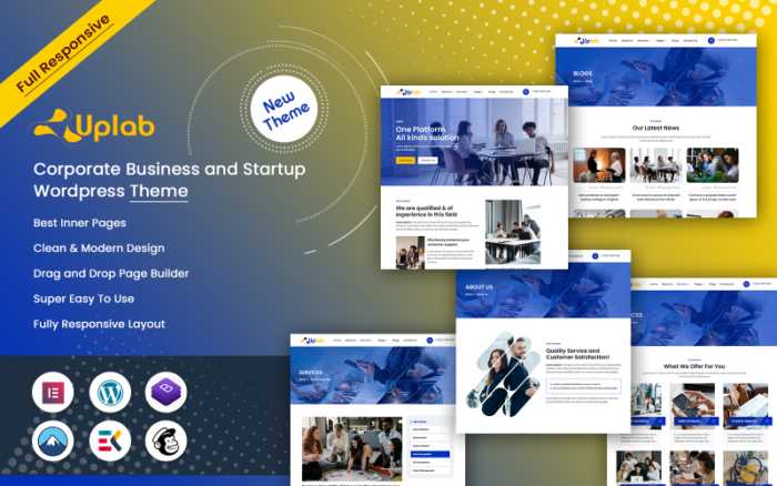 Uplab - Kurumsal İşletme ve Startup WordPress Teması